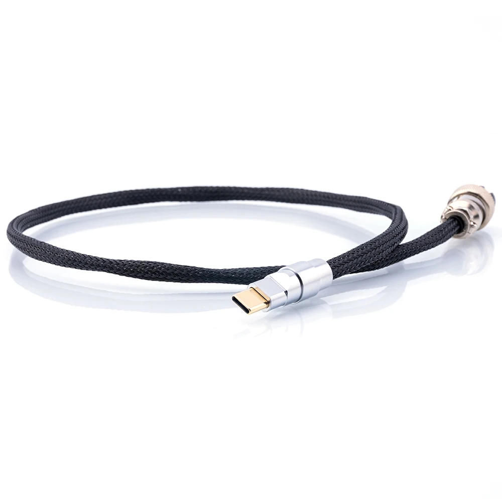 Posrebrzany kabel zasilający typu OCC High-fidelity Hifi DC GX16-2 Pin do rodzaj USB-C dedykowany audiofilski kabel do ładowania Audio