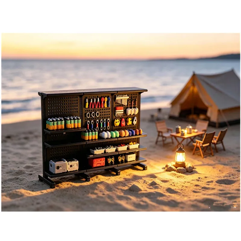 1/64 Camping Equipment Storage Rack Model Sand Table Scene Decoration DIY Handmade Painted Toys Handmade Birthday Gifts
