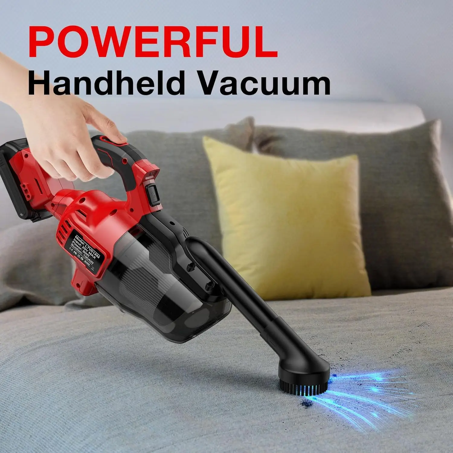 

Brushless Stick Vacuum With Filter Handheld 20000Pa High Power 5in1 Electric Vacuum Cleaner Fit With Milwaukee Battery For Home