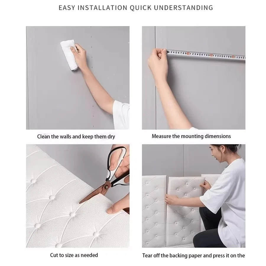 سميكة ذاتية اللصق ثلاثية الأبعاد الجدار ملصق خلفية حصير المضادة للتصادم جدار الوسادة غرفة نوم الأطفال غرفة المعيشة وسادة رغوة لينة #6