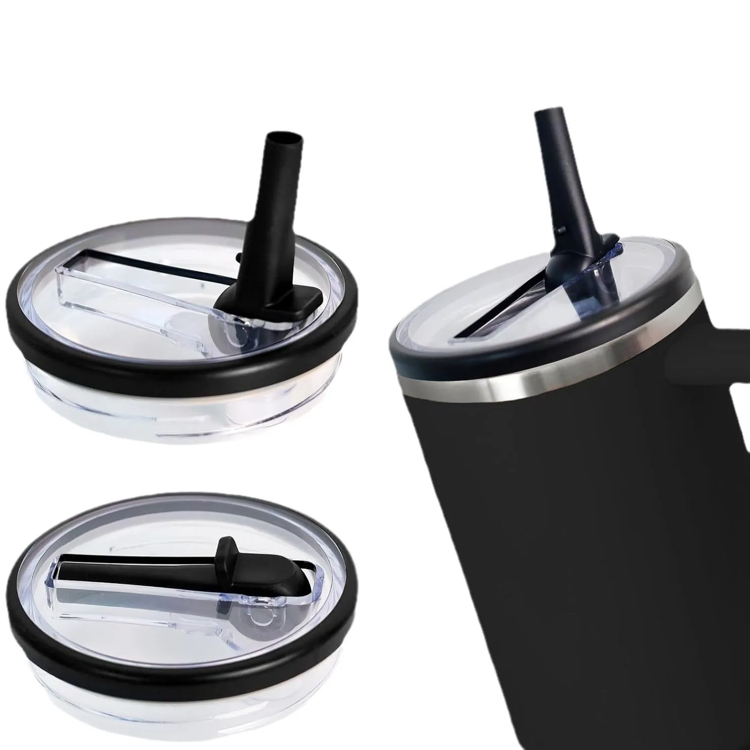 30oz Tumbler Detachable Flip Straw Lid Replacement Fit for Stanley Cup,No Spill Flip Top for Stanley Cup Accessorie - view 4