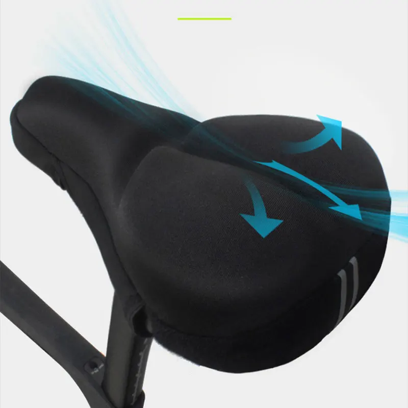 

Bike Seat Cushion - Gel Padded Bike Seat Cover for Men Women Comfort, Adjustable Velcro Secure Bicycle Seat Cushion Compatible