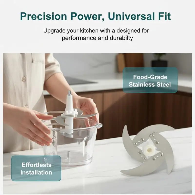 @*Electric Meat Grinder Blade Dishwasher Safe Durable Replacement Spare Part for Home Kitchen Food Processor Crusher view 2