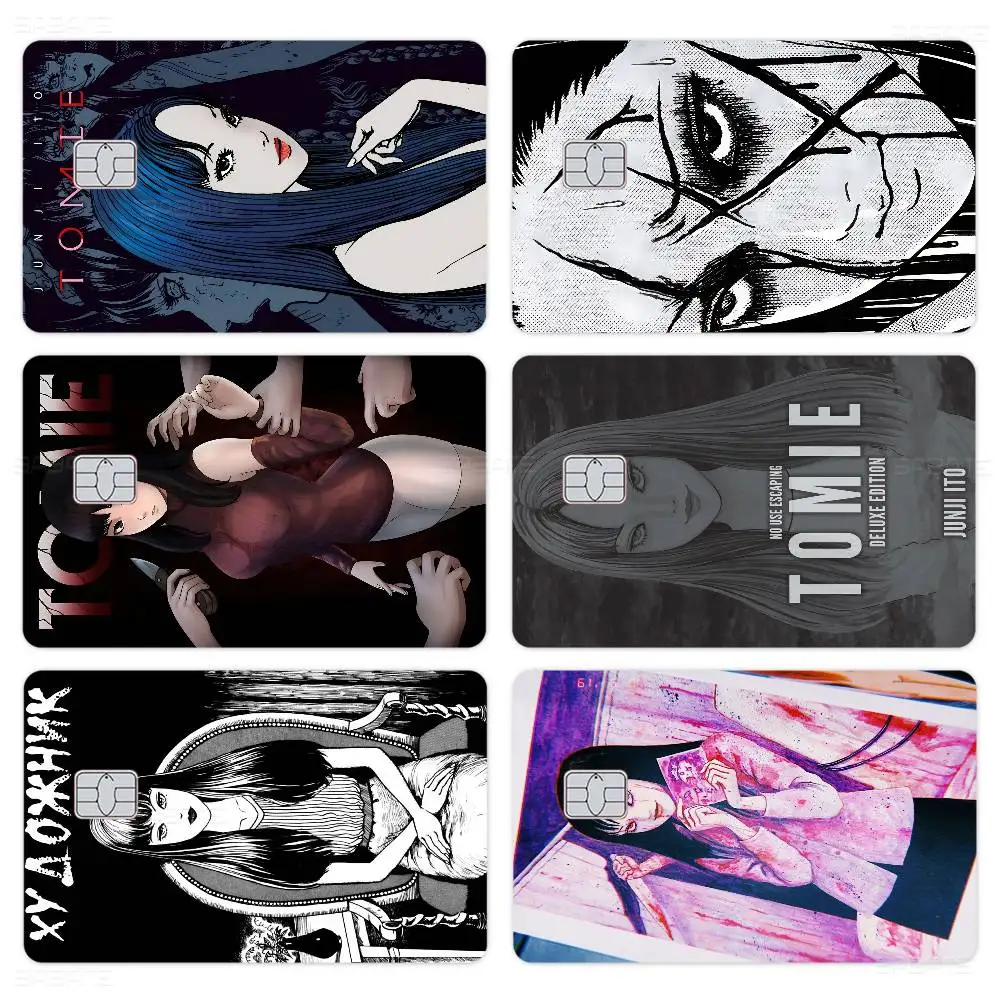 Tomie Junji Ito Anime Front Cover Film Sticker Skin for Credit Debit Card Small Large Chip
