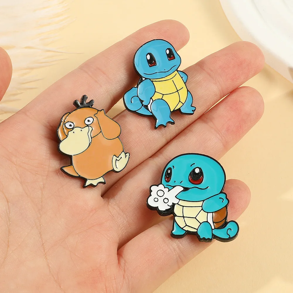 Pikachu Lapel Pin Pokemon Cartoon Brooch Gengar Snorlax Charizard Anime Cute Badge Backpack Accessories Children Jewelry Gifts