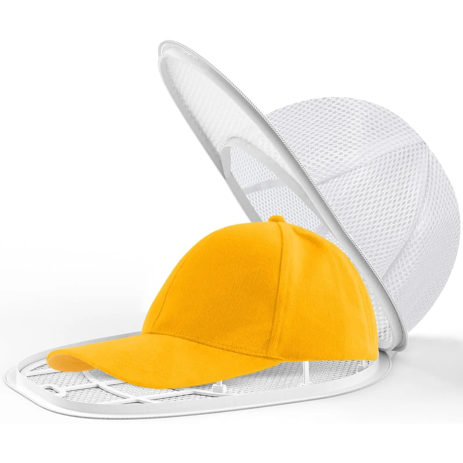 Hat Washer Cage, Hat Washer for Baseball Caps for Washing Machine or Dishwasher, Ball Cap Washers Frame for Flat and Curved Hats