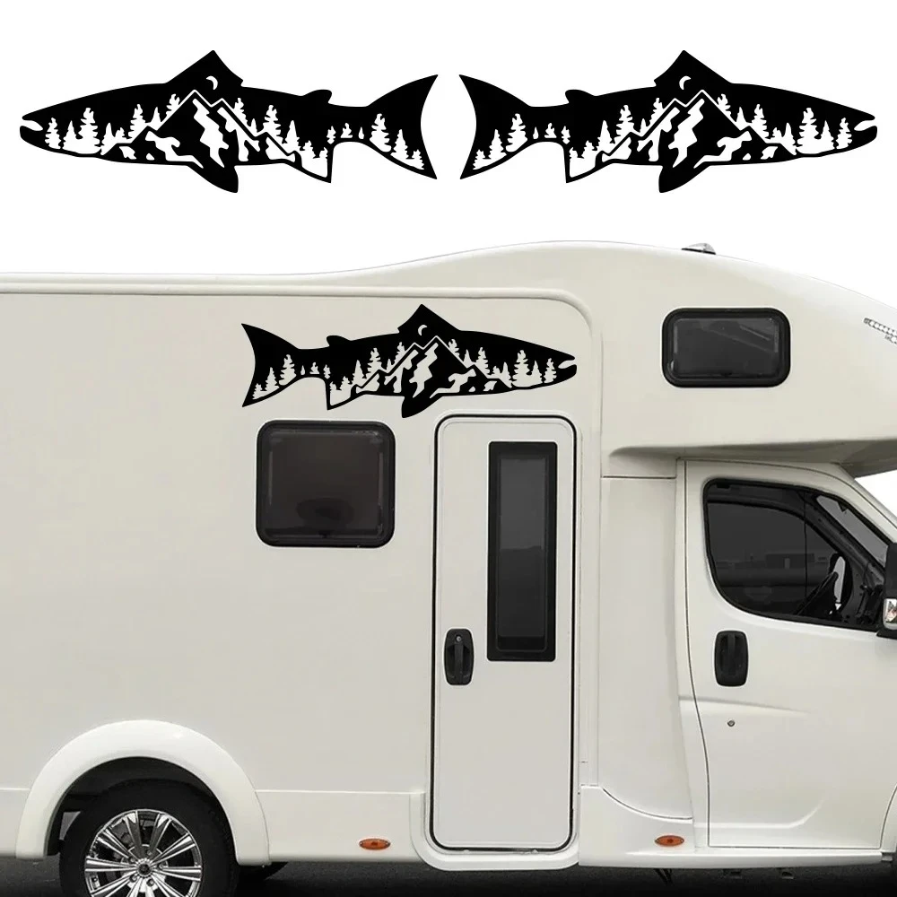 Pegatina Decorativa con Diseño de Peces para Carrocería de Auto, Camioneta, Autocaravana, Moto, Vehículo, Accesorios de Decoración