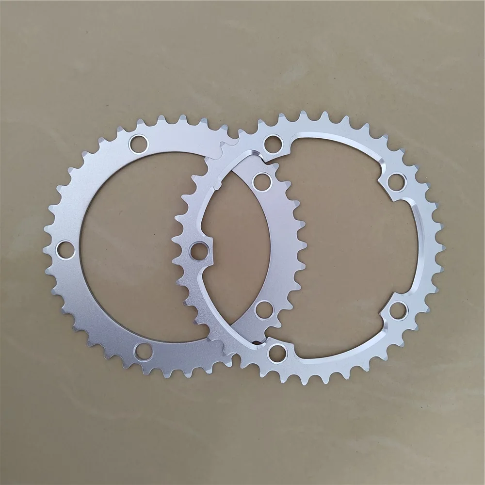 Chainwheel Road Bike Crown 130BCD 38T 39T 40T 42T 44T 46T Folding Bicycle BCD 130 Sprocket 7-11 Speeds Aluminum Alloy Silver