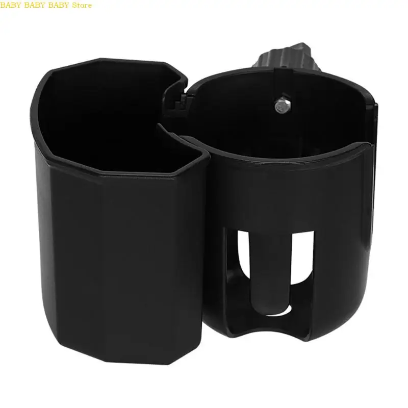 

Q81A Universal Strollers Bottle Cup Holder Adjustable Clamp 2 in 1 Design for Multiple Container Size Secure Anti Slip Design