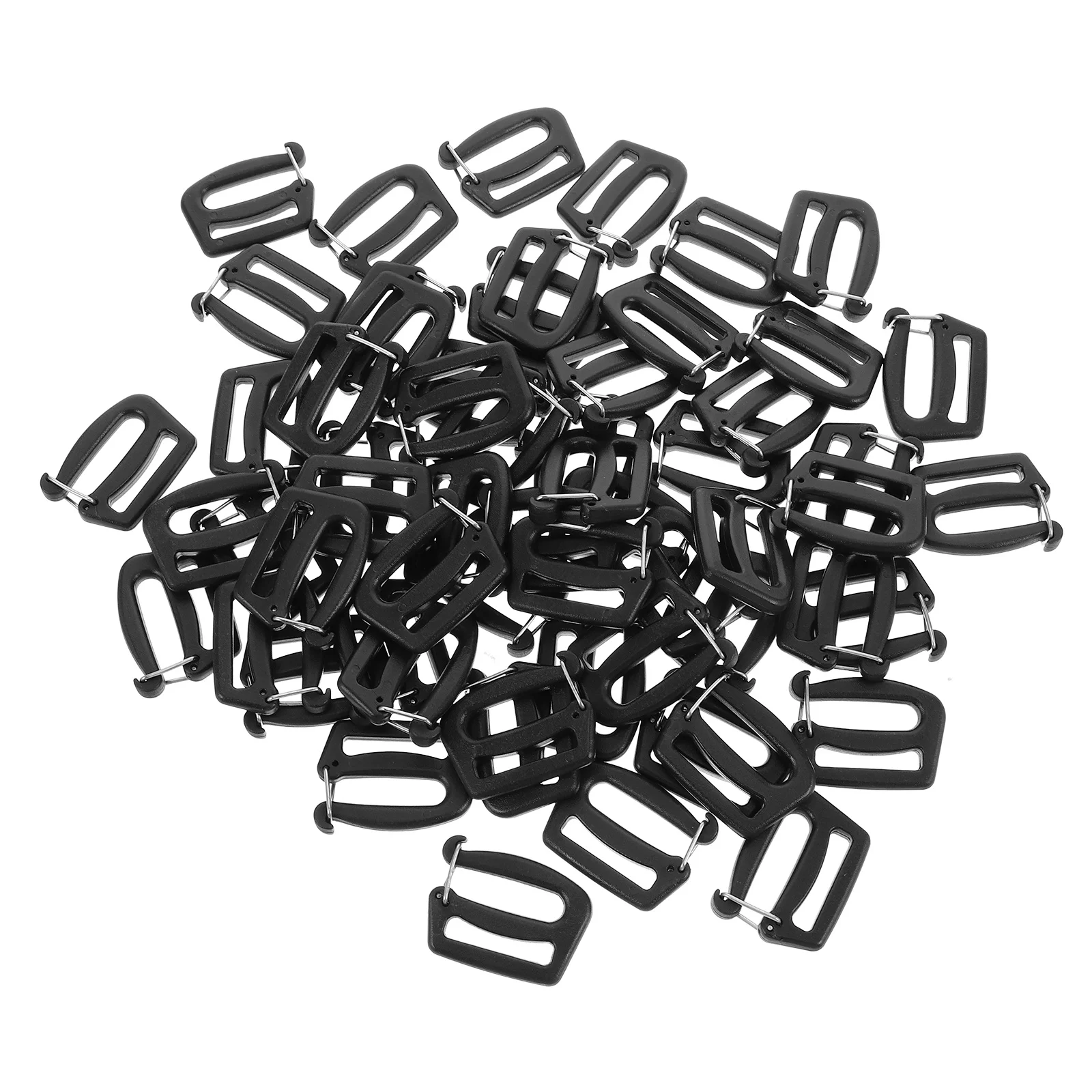 

50Pcs Plastic Strap Buckles 38Mm Black Side Release Webbing Clip for Backpack Luggage Camping Hiking Solution