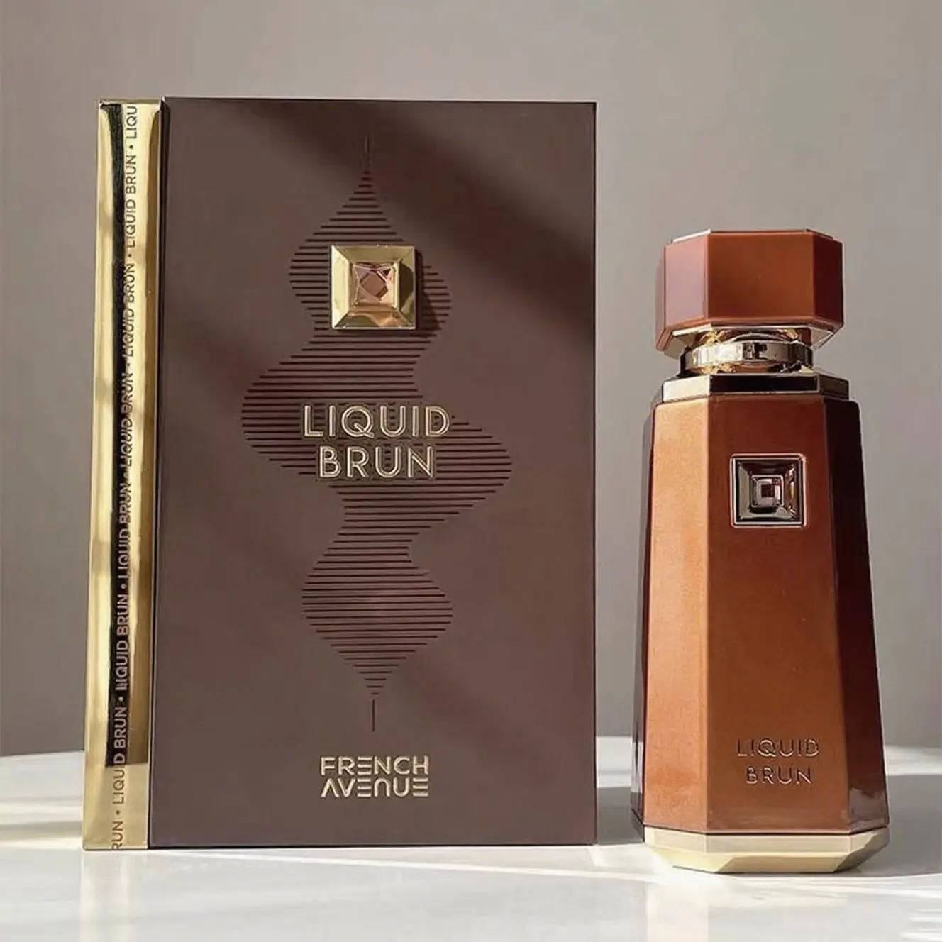 عطر رجالي الأكثر شعبية، Liquid Brun French Avenue Eau De Parfum، 2.7 أونصة / 80 مل، عطر يدوم طويلاً مع ملاحظات حلوة su