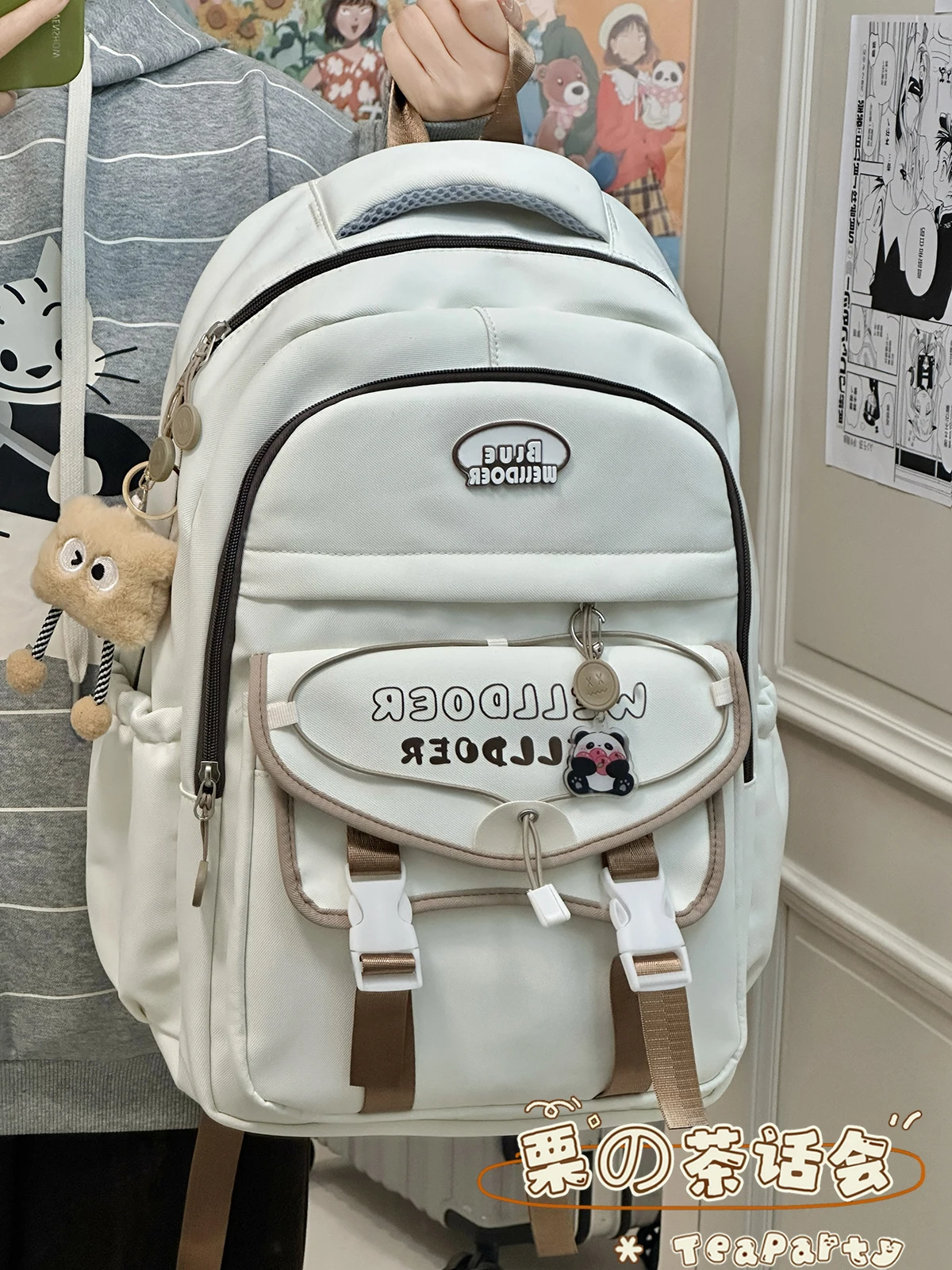 Симпатичная японская школьная сумка Sle, большая емкость, школьница старшеклассницы вместо путешествий, отдыха, двойная сумка на плечо, уменьшающая нагрузка