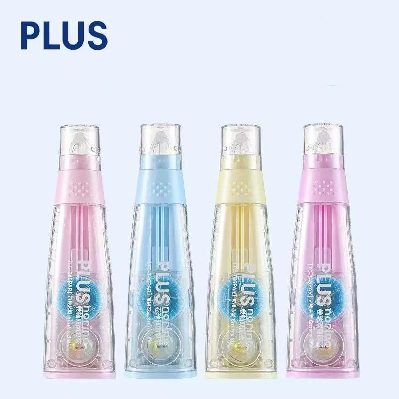 일본 플러스 도트 투명 회계 테이프, 대용량 양면 접착제, 새로운 컬러