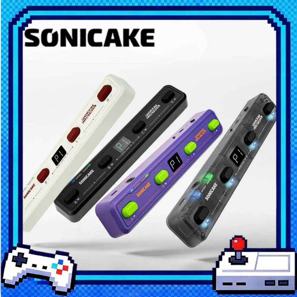 SONICAKE Pocket Control Wireless Bluetooth MIDI Controller 4 Programmable Footswitches Portable Lightweight Long Battery Life