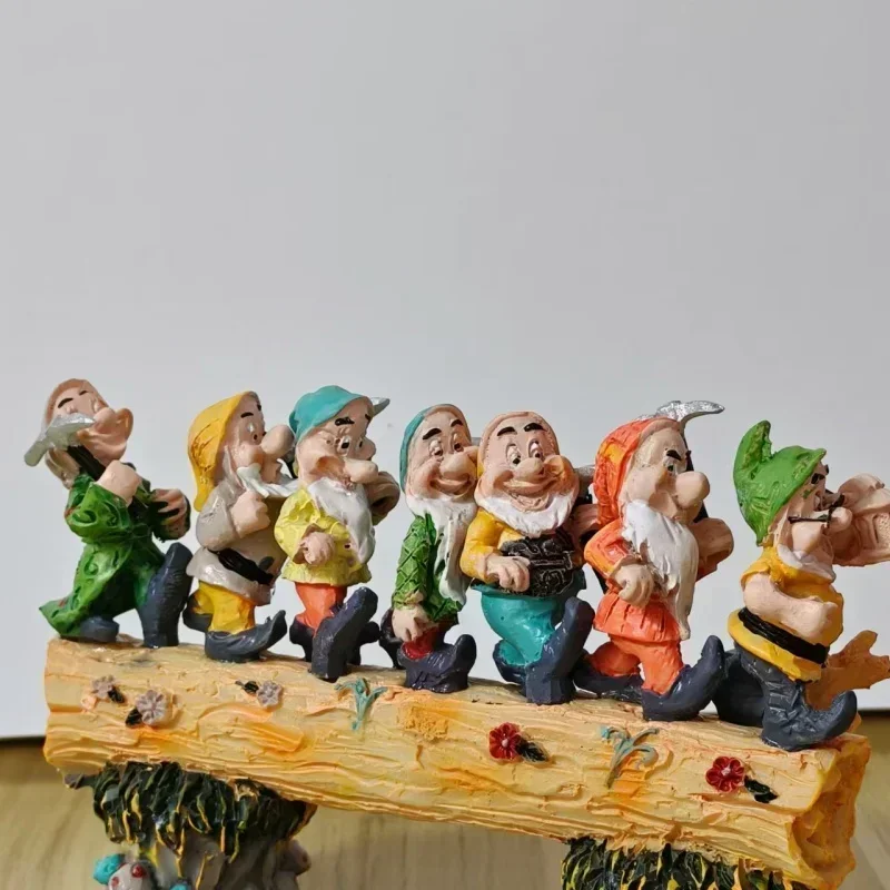 

Открытый садовый орнамент, Белоснежка и семь гномов, статуя гнома из смолы, домашний декор, детский подарок на день рождения
