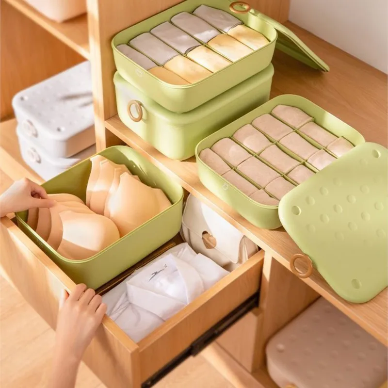

Home Dustproof Plastic Wardrobe Underwear Storage Box Drawer Underwear Storage Box Dormitory Underwear Sock Storage Box ZG246