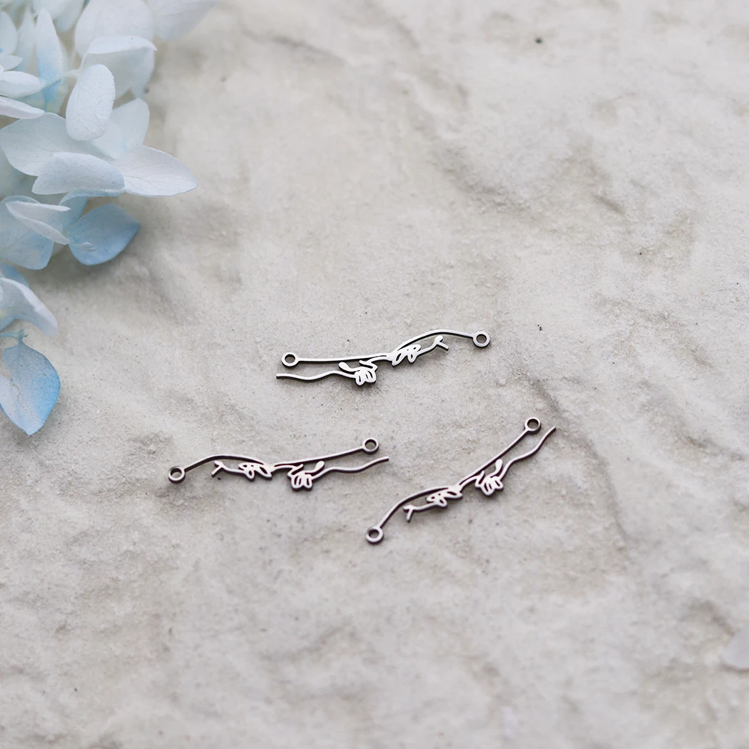 3 قطع اليد في اليد خلق عاشق سحر صالح DIY الحرف أساور قلادة صنع المجوهرات الفولاذ المقاوم للصدأ قلادة diy الملحقات #2