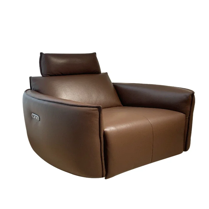 

All leather electric function single sofa chair simple living room leisure
