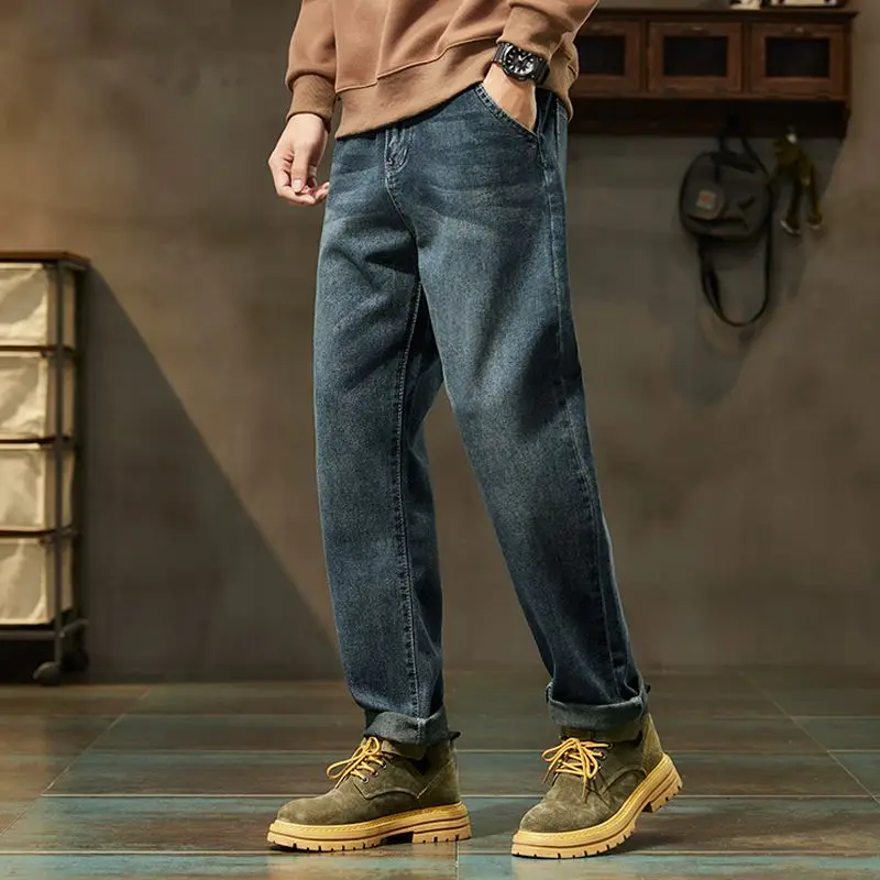New 2026 Harem Loose Jeans, High Quality Fashion Trendy Versatile Cargo Long Pants, Retro Blue & Vintage Blue