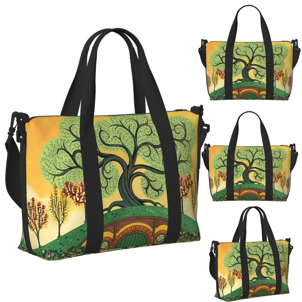 Custom Visit The Shine Poster-1 Beach Travel Bag Large Capacity Tote Bags for Gym Sport Women Shopping Duffle Shoulder Bag