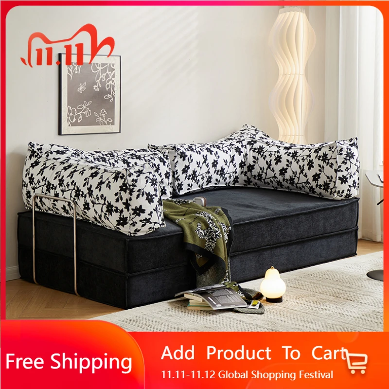 

Postmodern Living Room Sofa Bed Folding Apartment Fabric Module Double Sofa Bedroom Puffs Princess Muebles Trendy Furniture