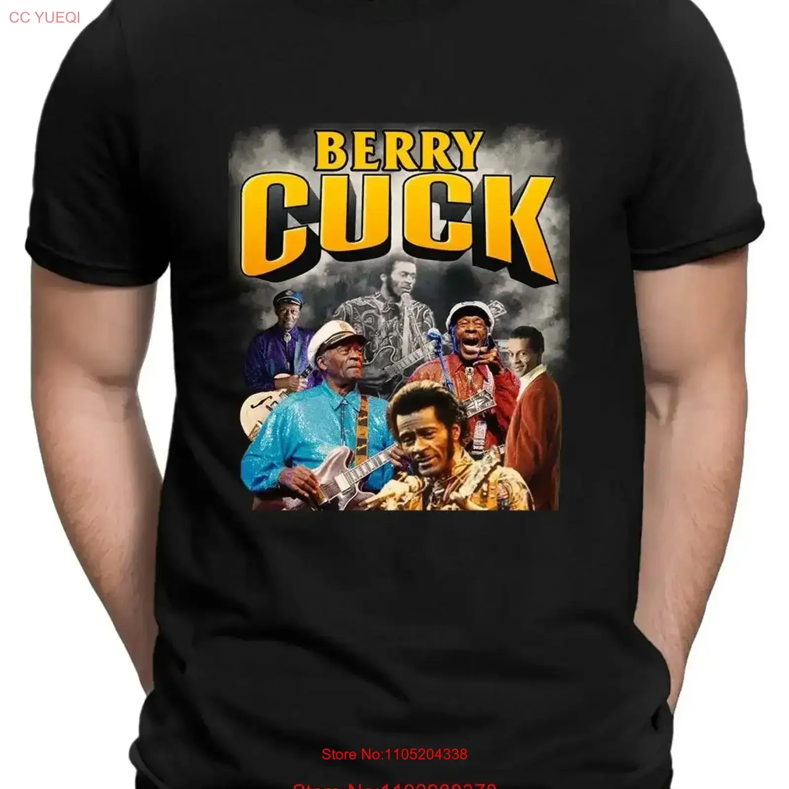 Chuck Berry Guitar Music T Shirt Cotton For Men All Size S 4XL vintage Washed fashion Stretched Breathable Comfortable vintage