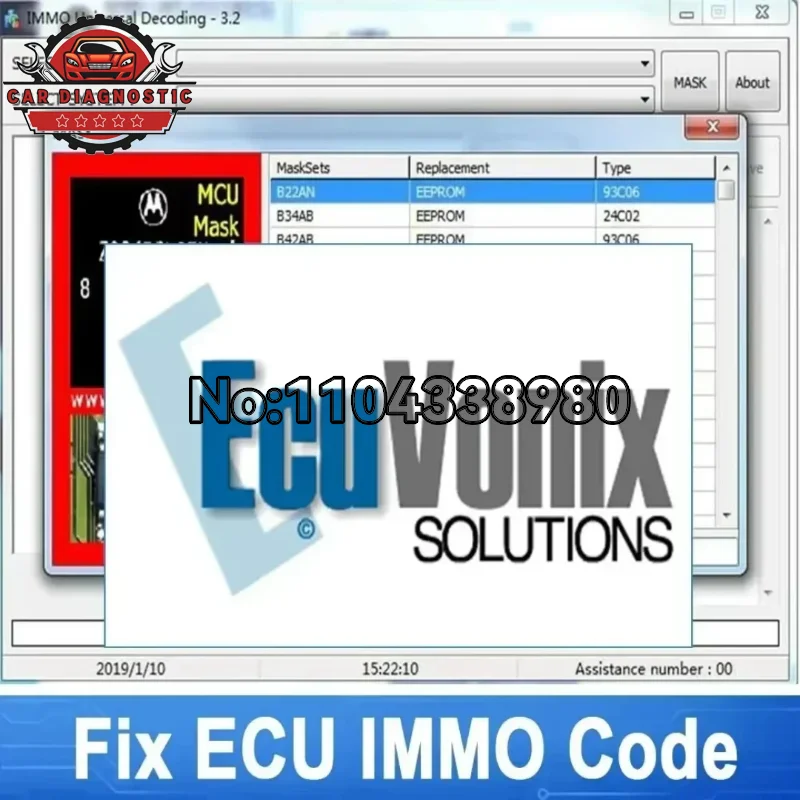 

IMMO Универсальное декодирование 3,2 с бесплатным ключом, автомобильное диагностическое программное обеспечение, 32 ГБ, USB 2021, хит продаж, EcuVonix 3,2, неограниченное количество трещин