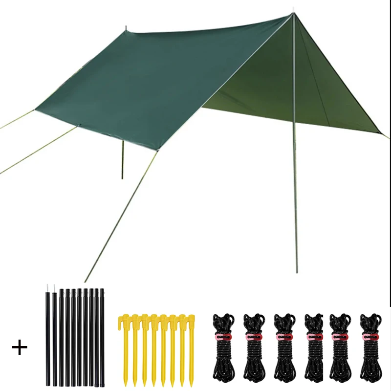 

Awning waterproof tarpaulin tent shade ultra-light garden canopy sunshade outdoor camping hammock rainproof beach sunshade