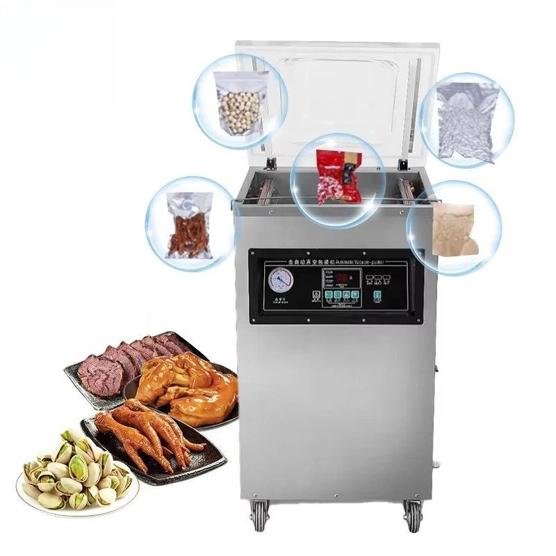Dz-500 Best Price  Multi-Function Industrial Pump Double Seal Large Chamber Sausage Coffee Bean Packer Vacuum Packaging Machine