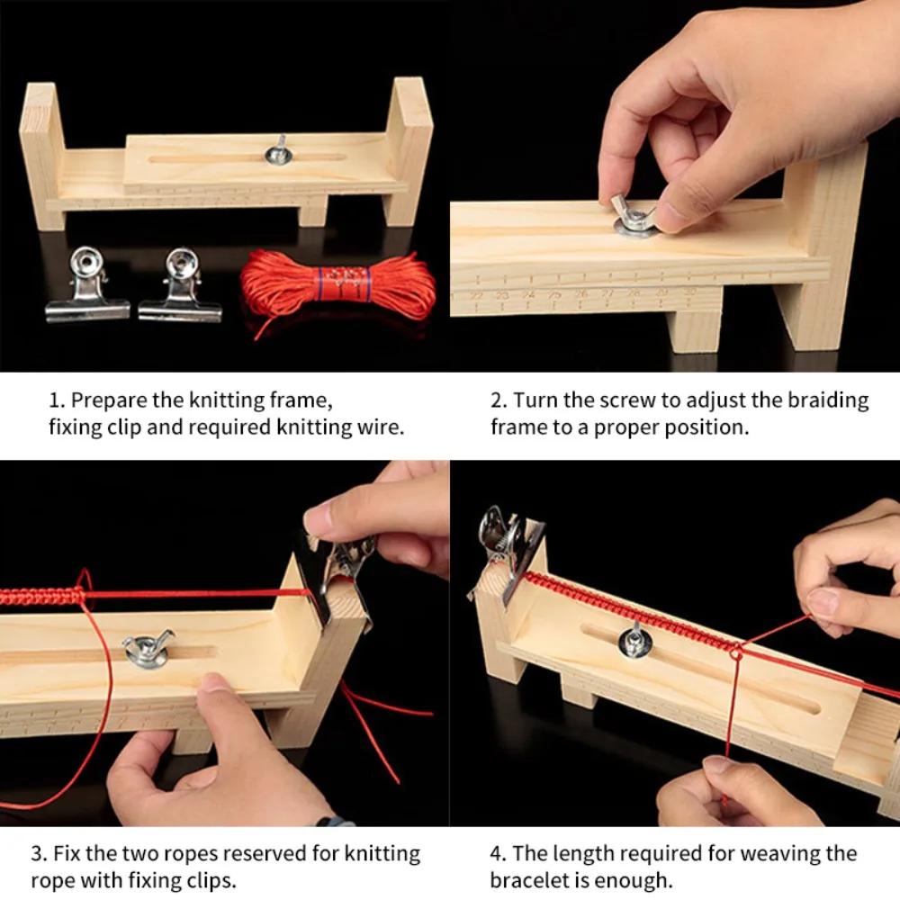 Creative Rope Braiding Tool Hand-knitted Rope Rack For Bracelet Necklace DIY Handcraft Rope Knitting Fixing Tools Practical