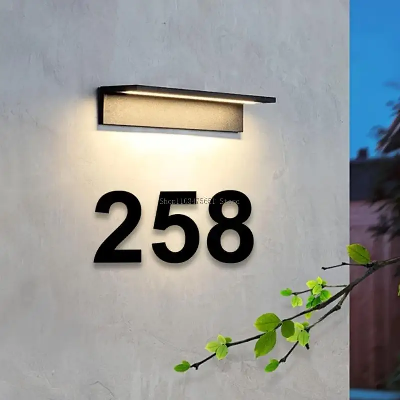 Floating Houses Number Metal Modern Houses Number for Outdoor Mailbox Yard Home Door Wall Garage Gate with Set