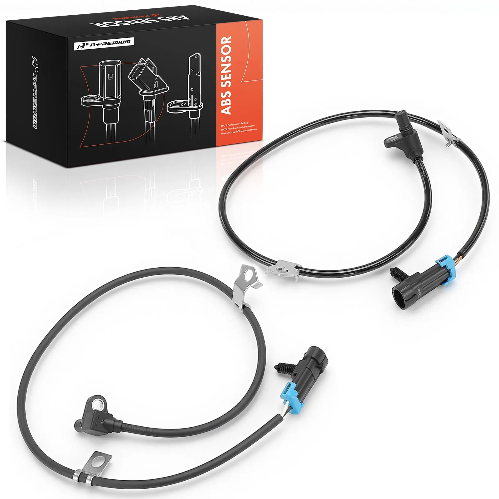 A-Premium 2Pcs Front Driver & Passenger Side ABS Wheel Speed Sensor for Chevrolet Tahoe 1995-2000 GMC Yukon 1995-2000 K1500