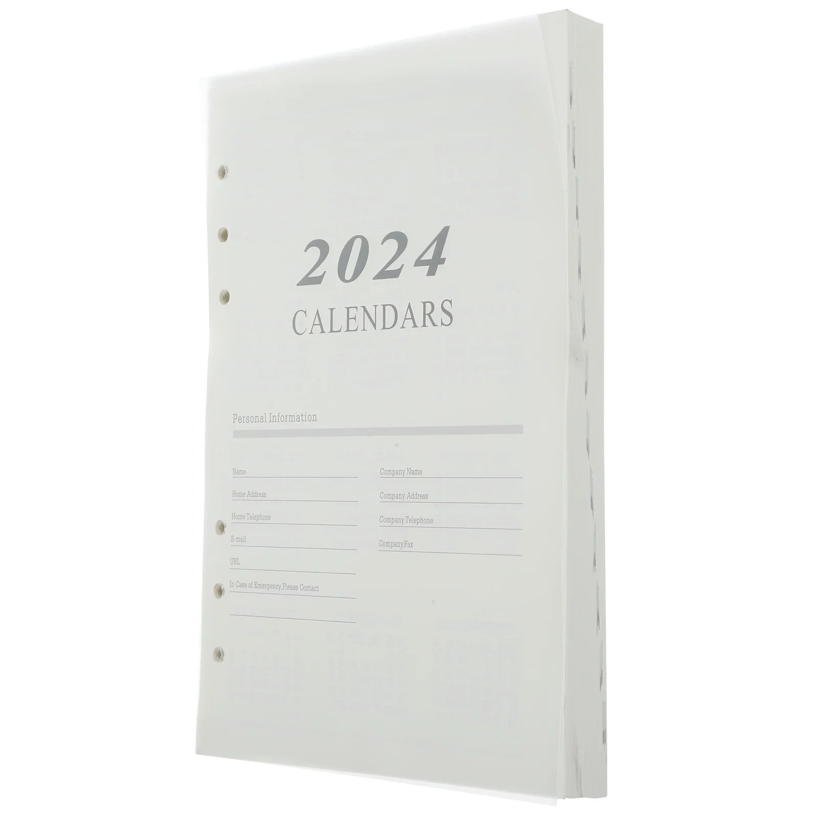 

2024 English Agenda Book Page A5 Planner Notebooks Blank Calendar Delicate Year Notepad Paper Weekly Monthly Office Pocket Size