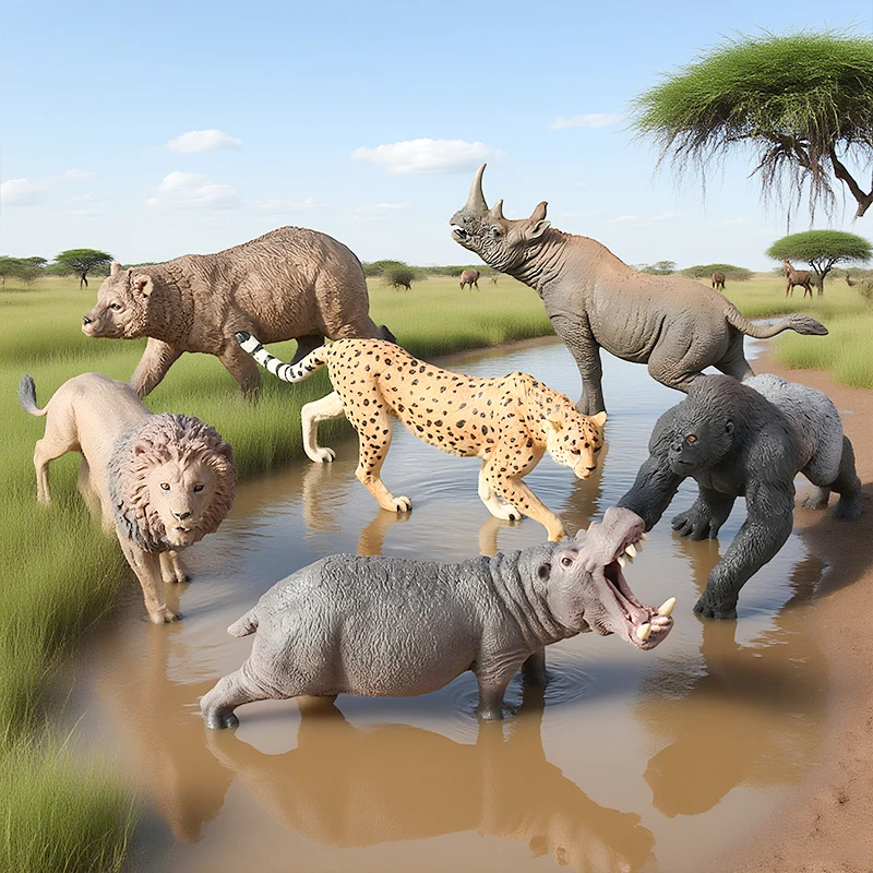 Oenux Afrika Vahşi Hayvanlar Zebra Aslan Kaplan Zürafa Antilop