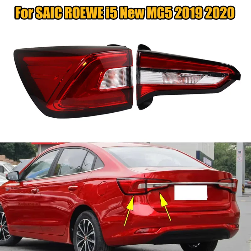 For Chinese SAIC ROEWE i5 New MG5 2019 2020 LED Car Rear Tail Light Rear Warning Brake Stop Turn Signal Fog Lamp Car Accessories