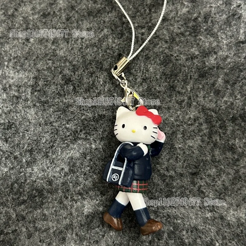 Sanrio Hello Kitty key chains cartoon cute cat pendant decoration bag mobile phone pendant Y2k style doll accessories Xmas gifts