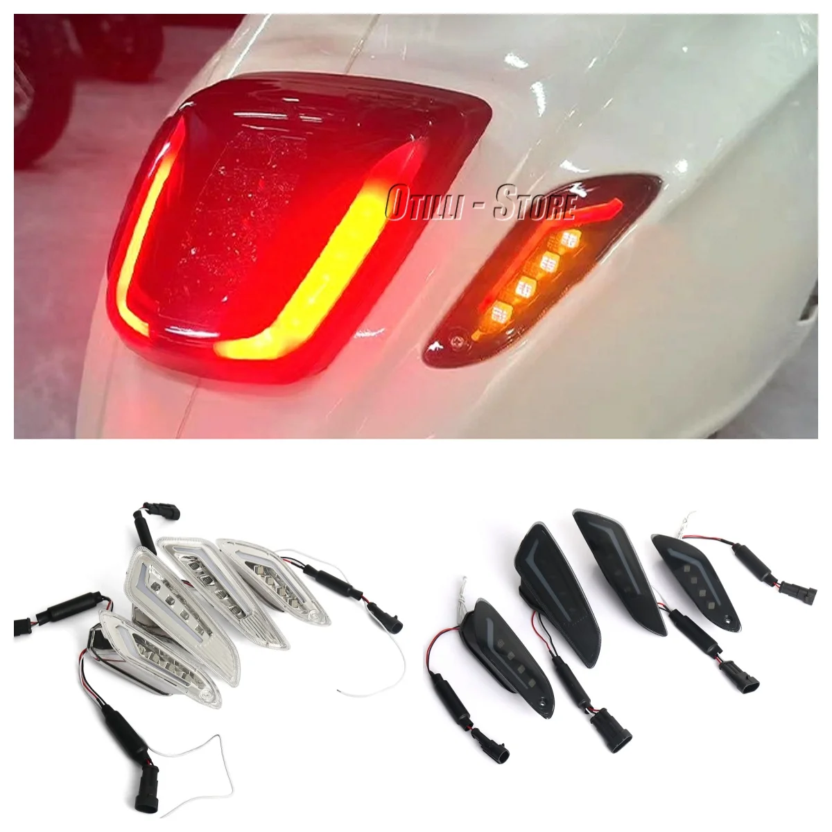 

Передние и задние указатели поворота мотоцикла, светодиодный индикатор заднего фонаря для Vespa Sprint 125 SPRINT 150 Primavera 150 PRIMAVERA 125