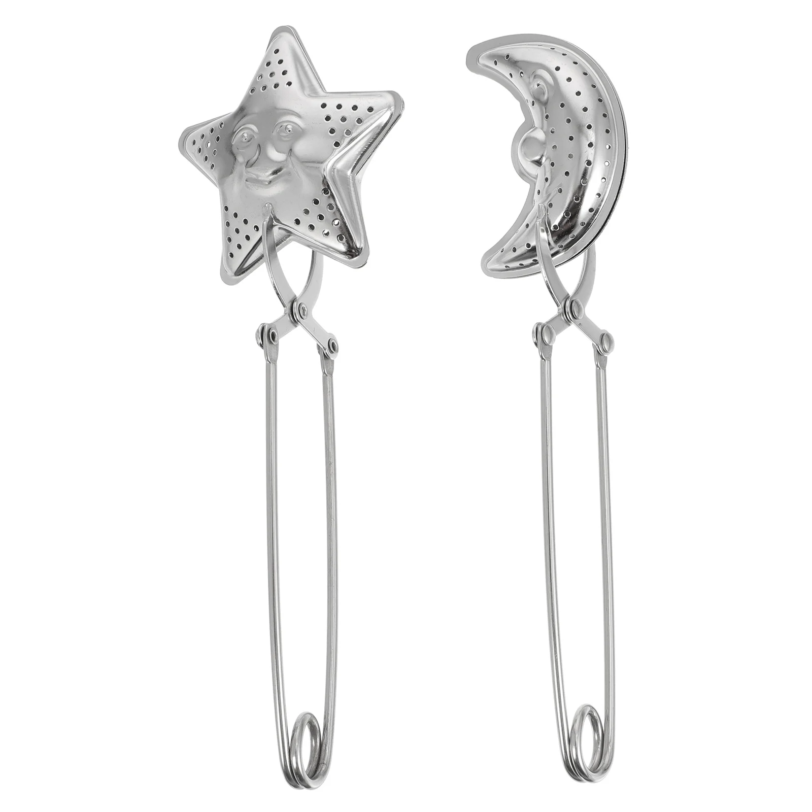 

2pcs Tea Leak Clip Filter Long-handled Stainless Steel Strainers Reusable Infuser Silver Herbal Kitchen Bar Accessories Loose