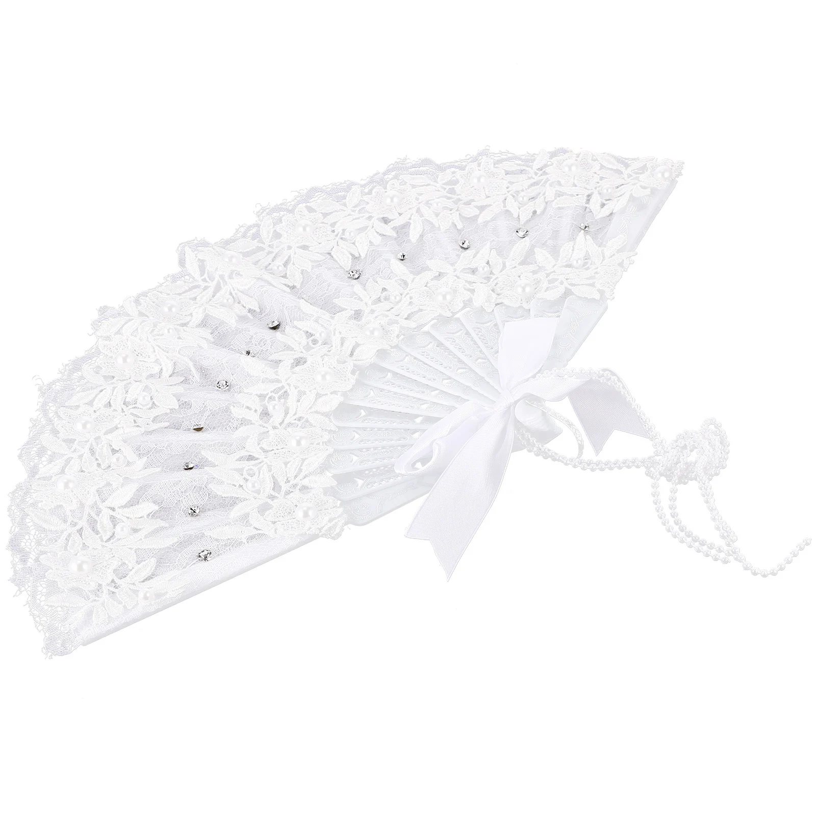 

Pearl H Wedding Decorations Lace Women H Delicate Fan held Bridesmaids Women H held Fan Festival Prop Craft Fans