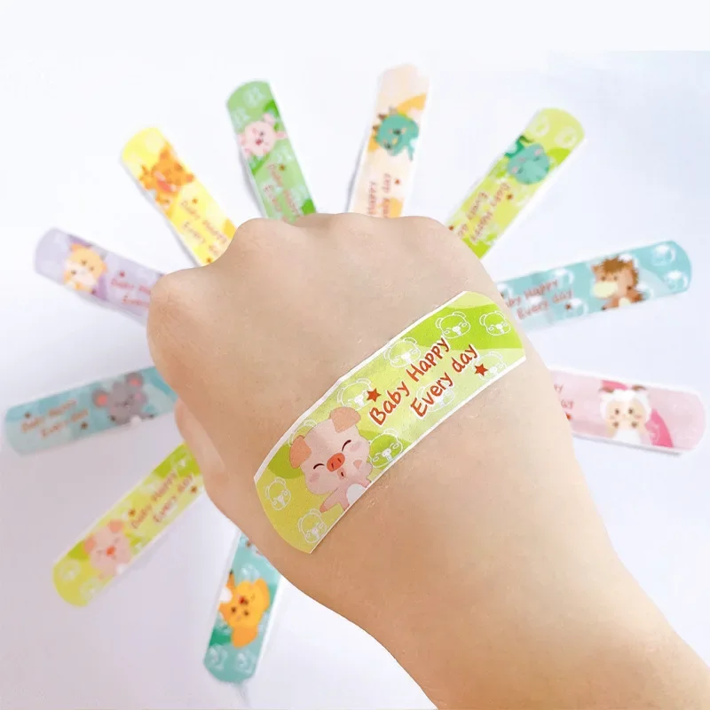 120pcs/set Cartoon Band Aid Chinese Zodiac Signs Animal Design Plasters for Kids Children Wound Dressing Patch Adhesive Bandages