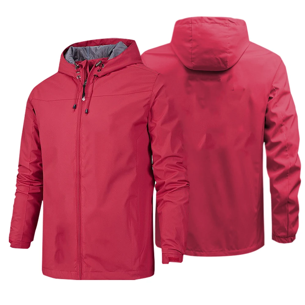 Sports Jacket, Men's Spring and Autumn Hooded Jacket, Outdoor Casual Loose Jacket