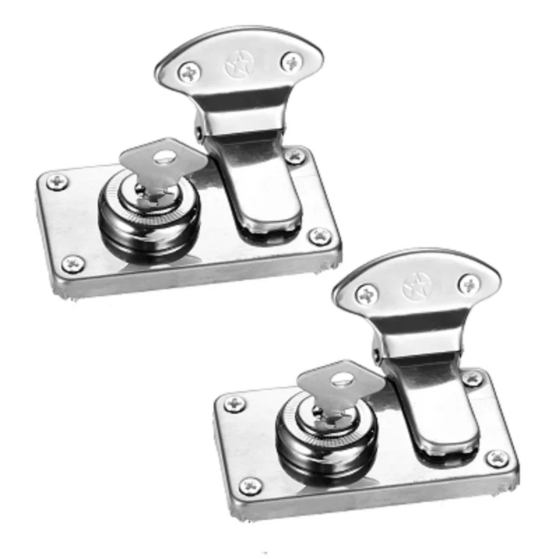 2Pcs Vintage Metal Lock 73*41mm Chest Box Gift Box Suitcase Case Buckles Toggle Hasp Latch Catch Clasp Furniture Hardware +Screw