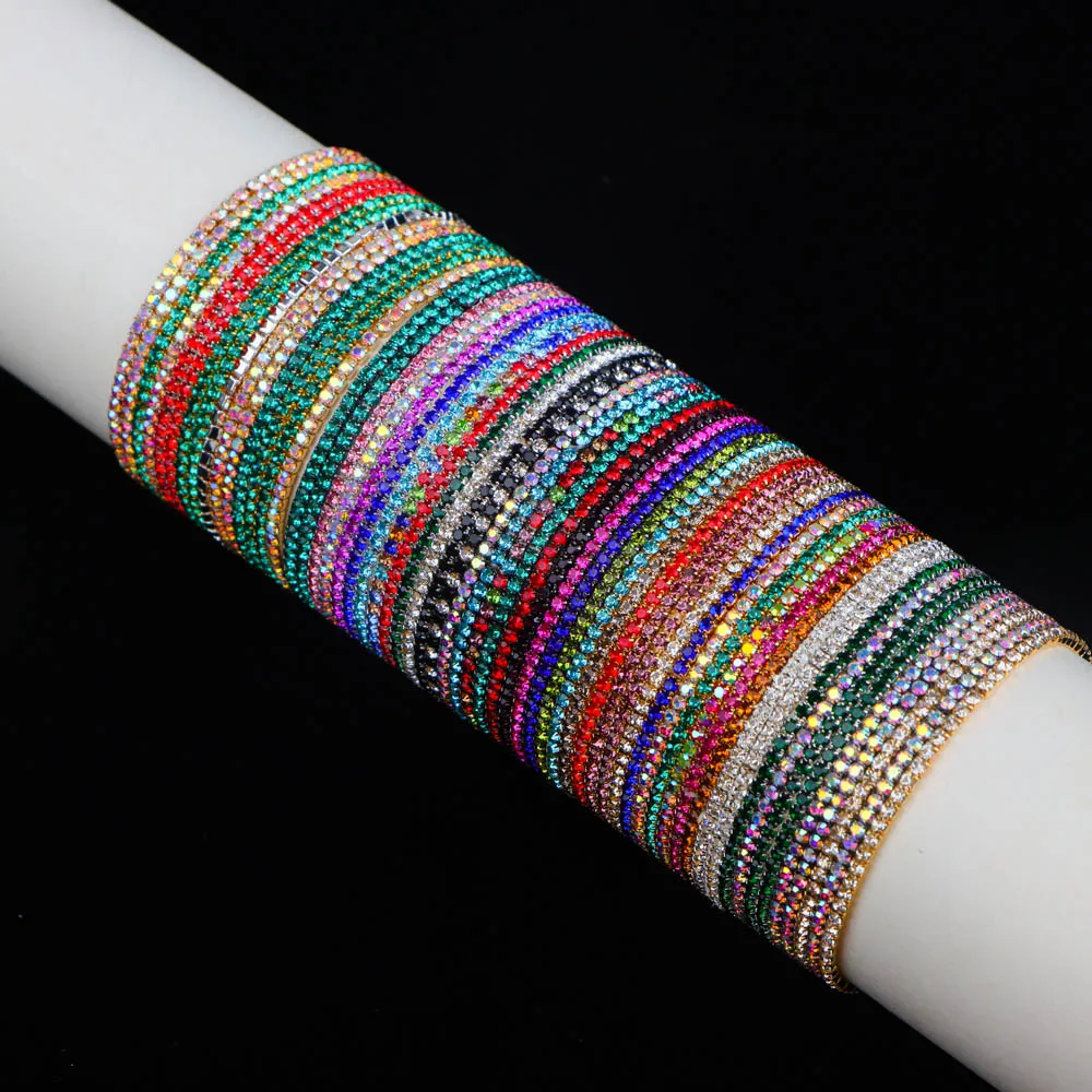 10/20/30/50Pcs/Lot Fashion Shiny Adjustable Bracelet, Stackable Elastic Women\'s Jewelry Bracelet Randomly Shipped