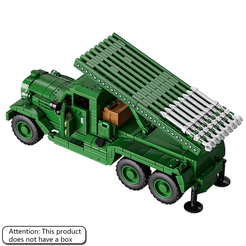 428 個のソビエト BM-13 ロケット砲ビルディングブロック、軍事パズル組み立ておもちゃ、子供の手作り DIY 組み立てモデル、