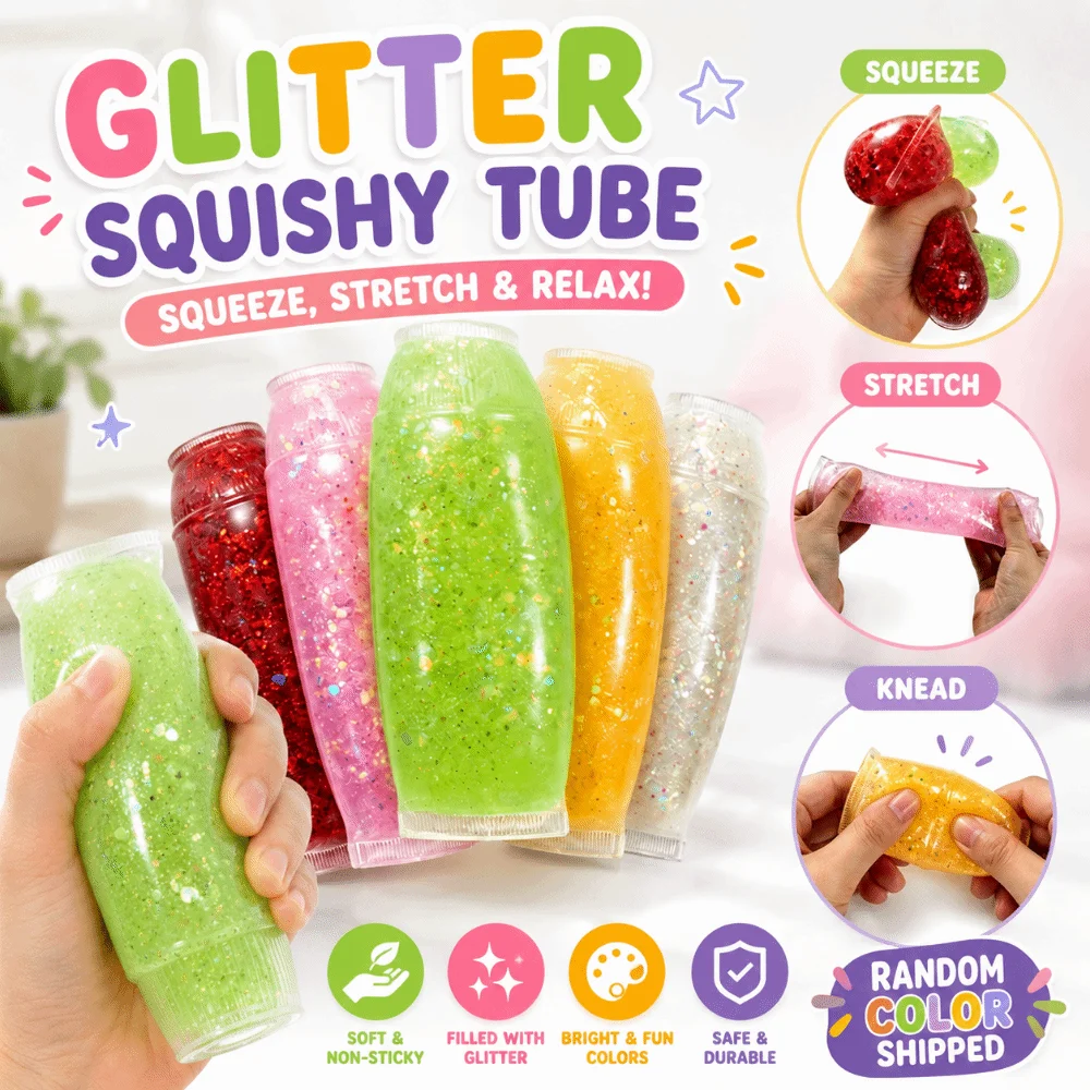 Creative Random Color Squishy Simulation Toothpaste Relaxing Squeeze Glitter Soft Toothpaste Squeeze Office Leisure