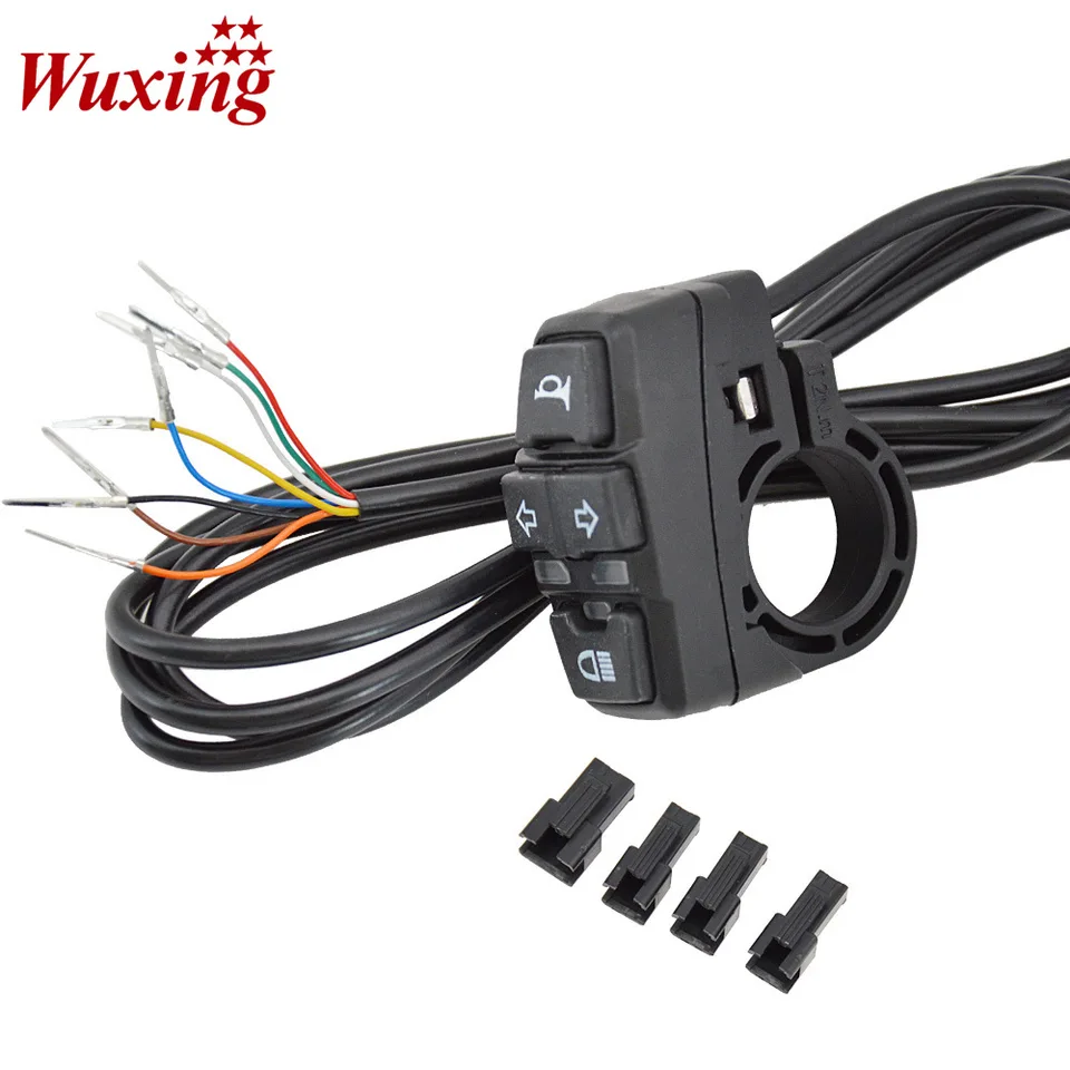 Wuxing KG-336-B 12V-52V Electric Bike Scooter Light Three-in-one Switch Frontlight+Horn+Turning Light Switch Diy Parts image 2