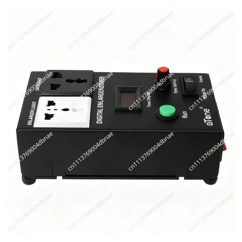 Professional Darkroom Enlarger Timer with Digital Display & Foot Switch for Photographic Printing Exposure Control
