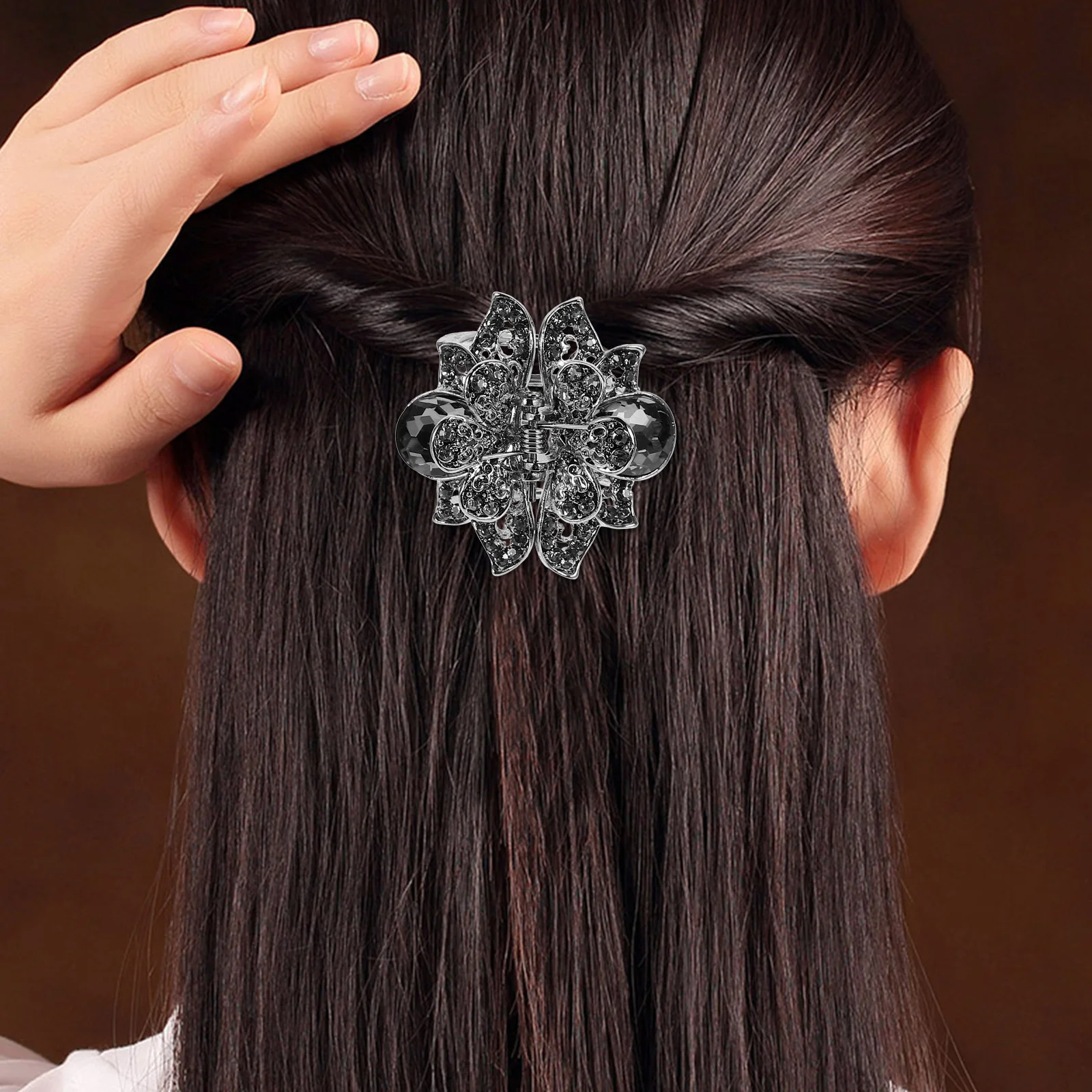 

3Pcs Alloy Hair Accessories Clips Decorative Hollow Hairpin for Women Makeup Bath Use Fashionable Zinc Alloy Hair Claw Clamp