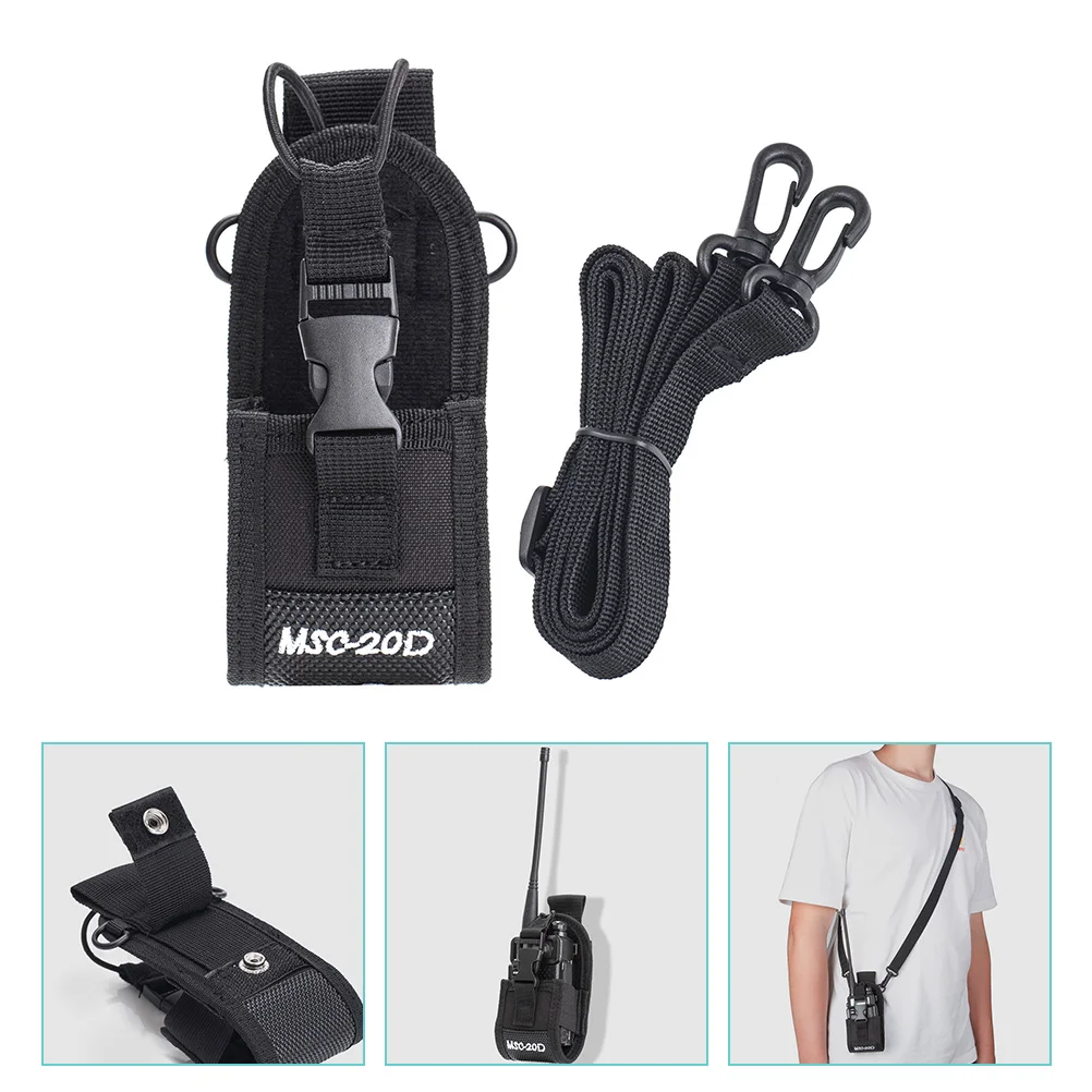 

Msc20d Wear Resistant Radio Holder Case Storage Bag Buckle Design Walkie Talkies Pouch Nylon