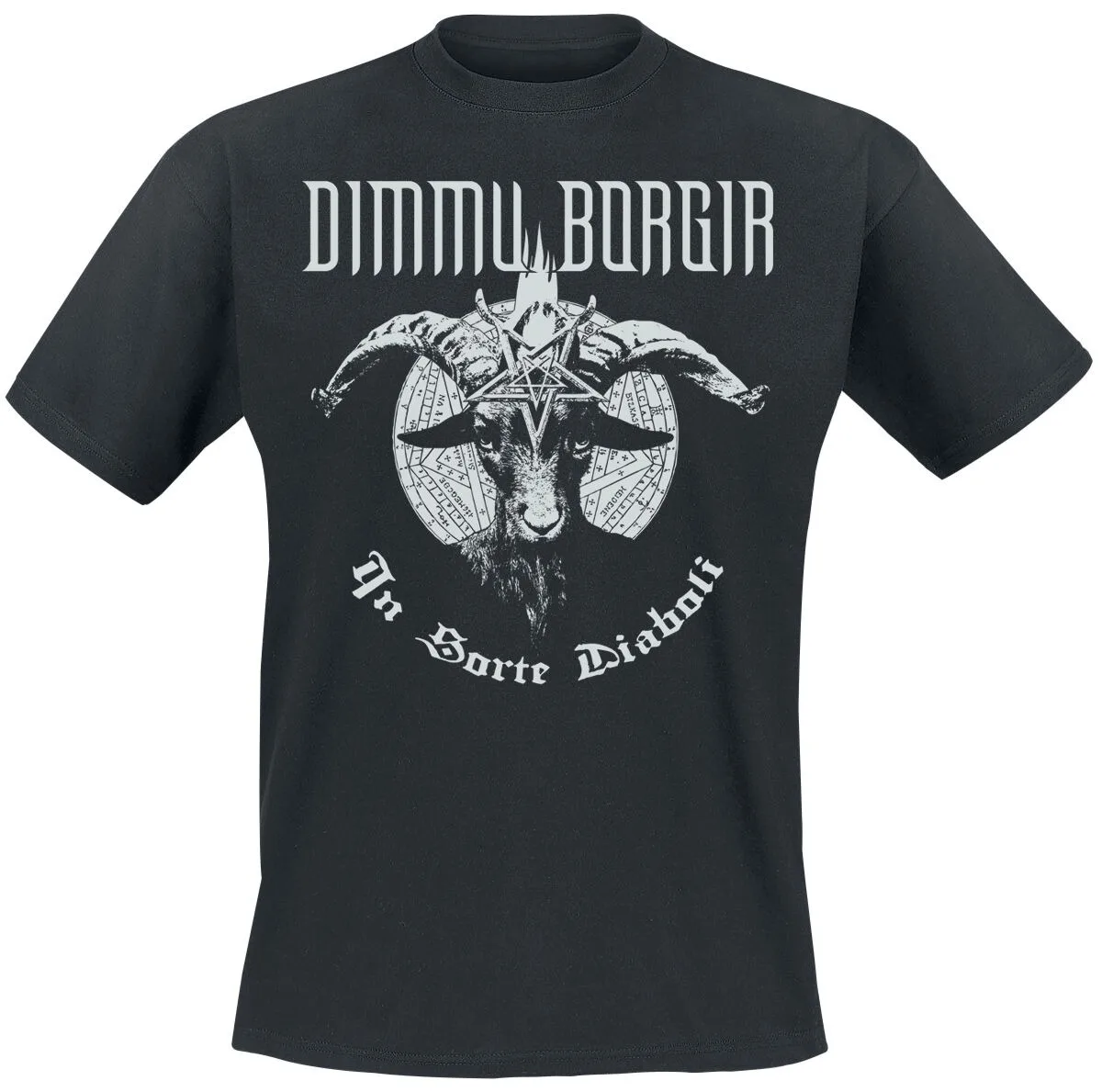 Camiseta Dimmu Borgir in Sorte Diaboli, camiseta de metal negro con estampado de Baphomet y álbum, mercancía para fanáticos de la banda